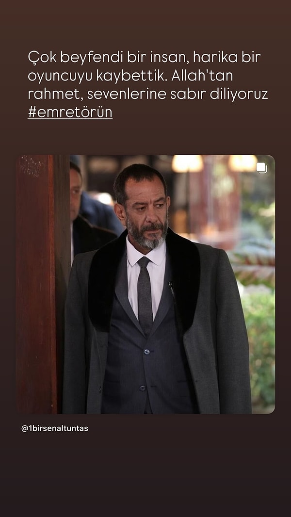 Hudutsuz Sevda'nın senaristi Bahadır Özdener, Emre Törün'e veda mesajı yayınladı.