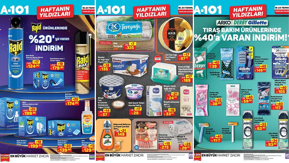 18 - 24 Temmuz 2025 A101 Haftanın Yıldızları Kataloğu