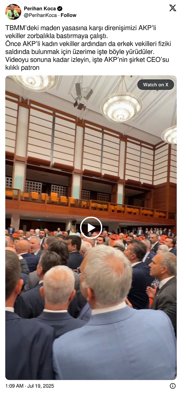 Söz konusu videoyu DEM Parti Milletvekilli Perihan Koca paylaştı.