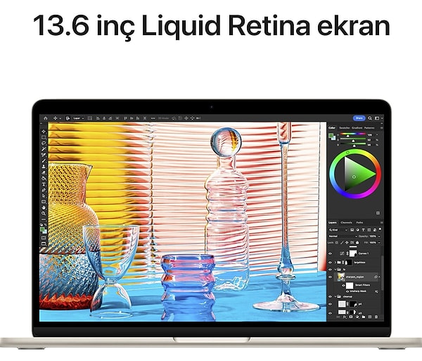 Apple M2 çipli MacBook Air laptop 13.6 inç Liquid Retina ekran