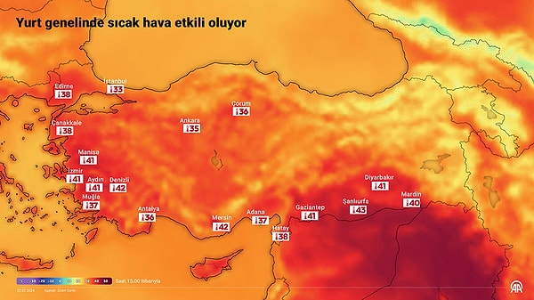 Türkiye, iki farklı sıcak hava dalgasının etkisi altında.
