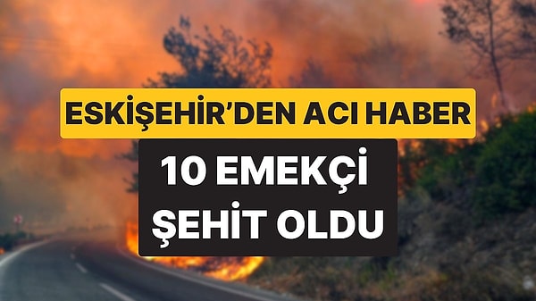 Eskişehir'deki Orman Yangınlarında 10 Kişi Şehit Oldu