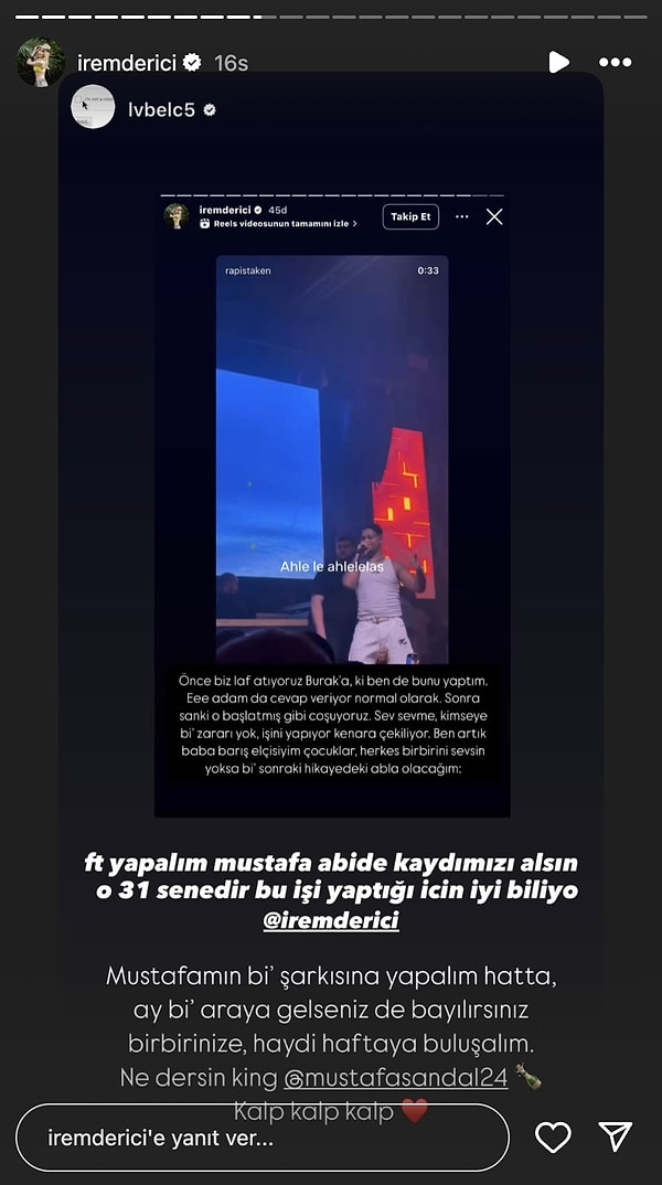 Bu sıcak ortamı daha da yumuşatan isim ise İrem Derici oldu.
