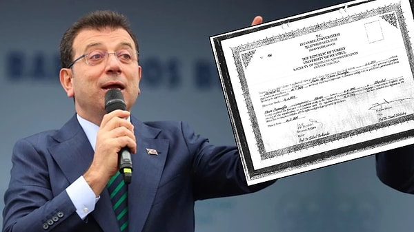 Ekrem İmamoğlu’nun lisans diplomasından sonra yüksek lisans diplomasının da iptal edildiği iddia edildi.