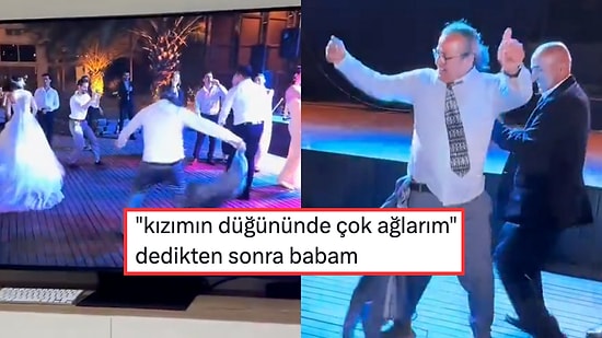 Kızının Düğününde Ağlaması Beklenen Babanın Çılgınlar Gibi Dans Edişi Gündem Oldu