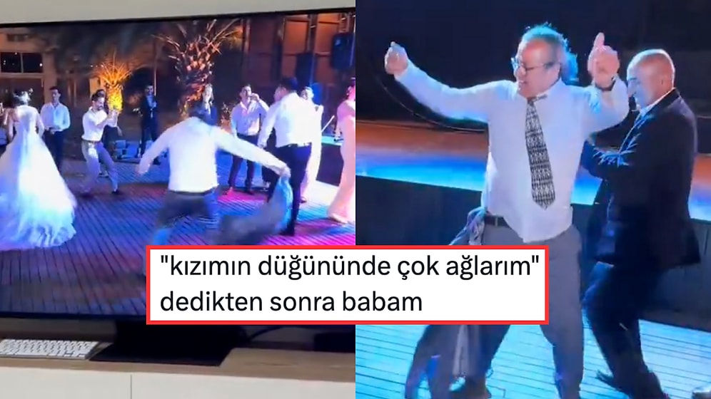 Kızının Düğününde Ağlaması Beklenen Babanın Çılgınlar Gibi Dans Edişi Gündem Oldu