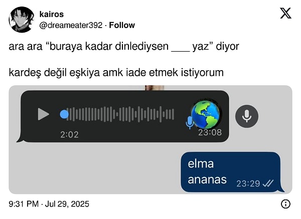 İlginç bir vaka...