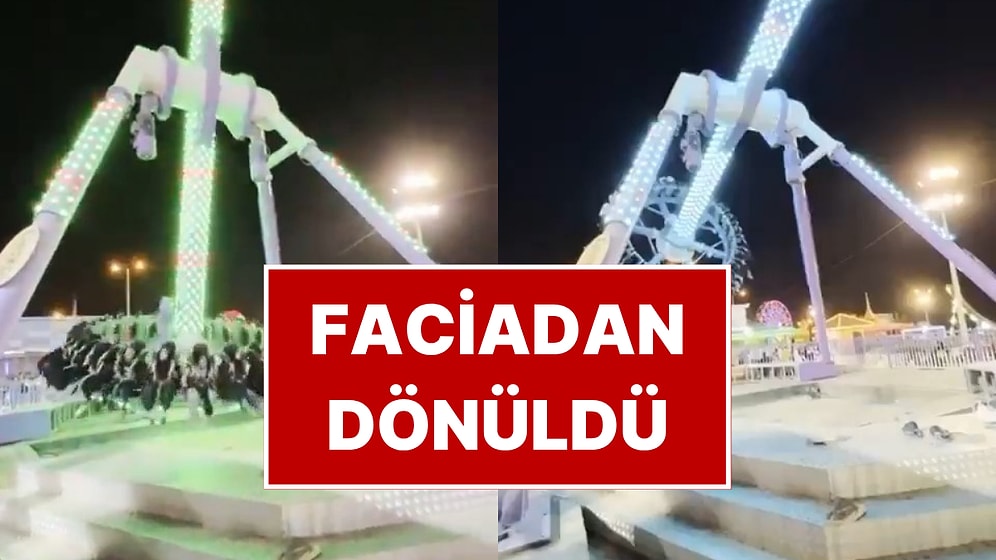 Lunaparkta Faciadan Dönüldü! Eğlence Aracı Yere Çakıldı