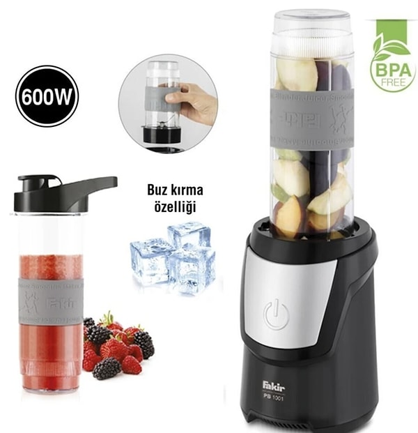 Bugün Hepsiburada’da indirime giren Fakir PB 1001 600 W Kişisel Blender, mutfağınızın mini gücü olacak!