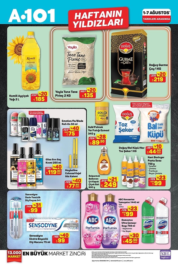 Komili Ayçiçek Yağı 2 Litre 185 TL