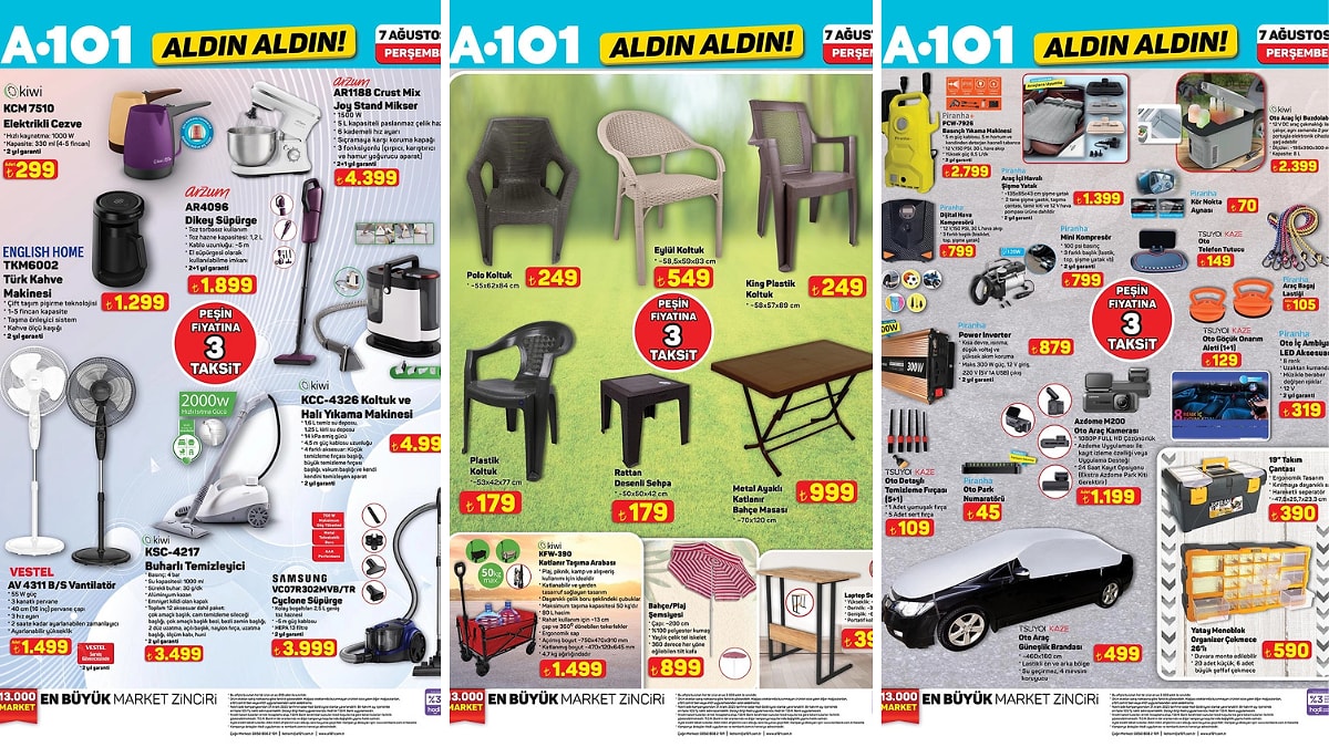 A101&apos;e Koltuk ve Halı Yıkama Makinesi Geliyor! 7 Ağustos 2025 A101 Aldın Aldın Kataloğu