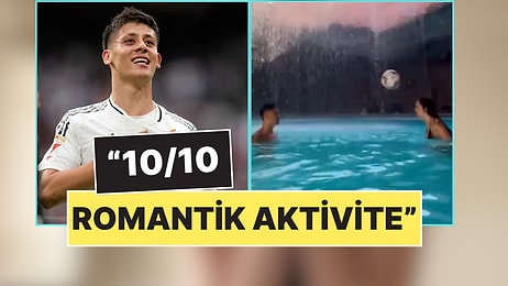 Arda Güler ve Kendisi Gibi Yetenekli Sevgilisi Duru Nayman Havuzda Top Oynadı!