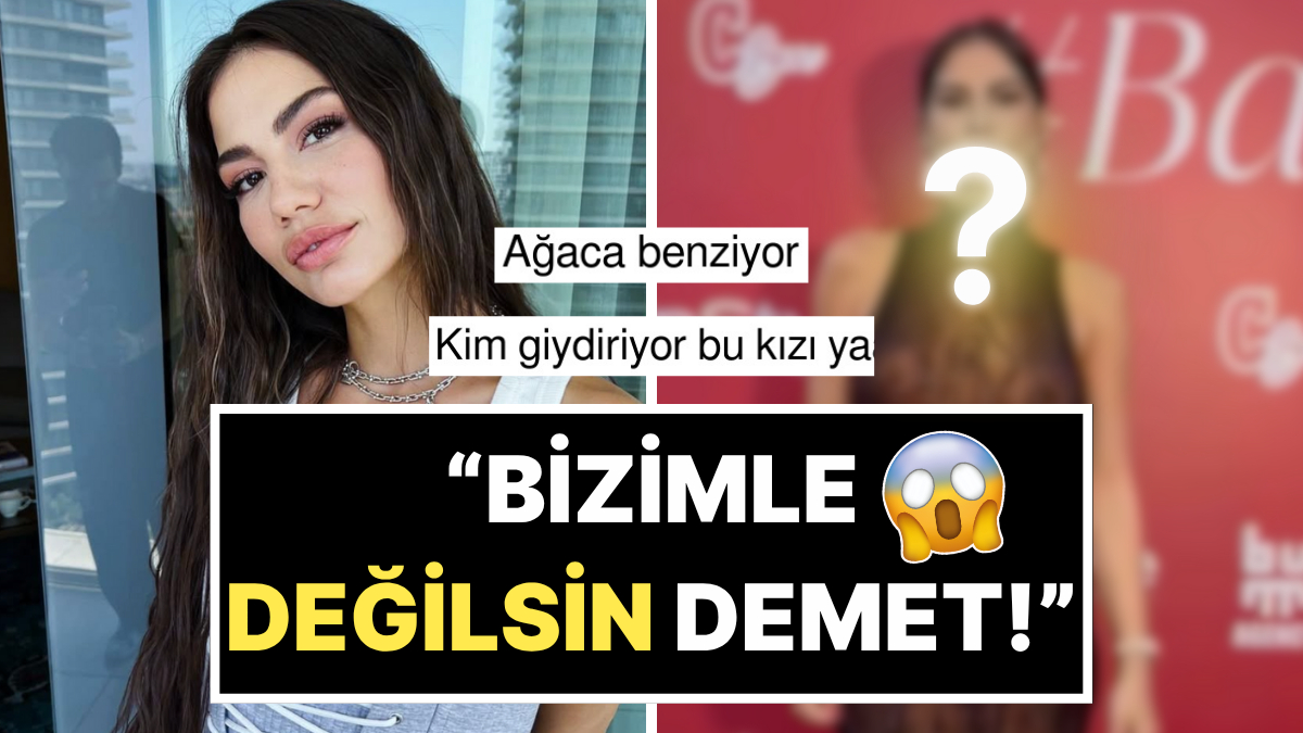 InStyle Gecesine Ağaç Gövdesinden Hallice Transparan Elbisesiyle Katılan Demet Özdemir’in Tarzı Göz Kanattı!