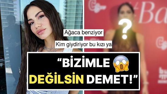 InStyle Gecesine Ağaç Gövdesinden Hallice Transparan Elbisesiyle Katılan Demet Özdemir'in Tarzı Göz Kanattı!