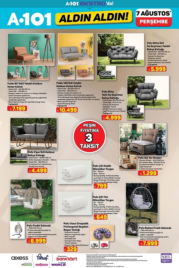 Pafu Fındık Salıncak 6.999 TL