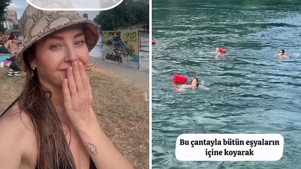 İsviçre’de yaşayanlar sıcak yaz günlerinde akıntının gücünden faydalanarak iş çıkışı yüzerek eve dönüyor.