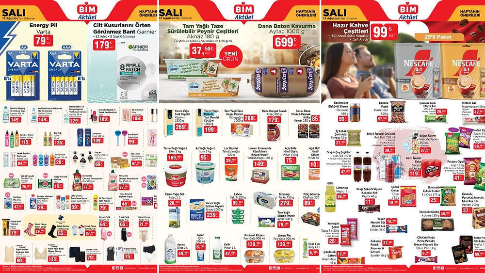 12 Ağustos 2025 BİM Aktüel Haftanın Önerileri Kataloğu