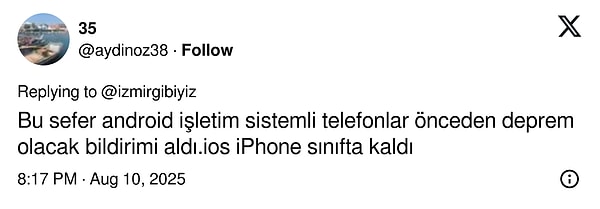 iPhone’un deprem bildirimi göndermemesi X’te tepki çekti. İşte o tepkilerden bazıları: