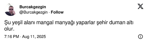"Mangal yakmak yasaktır"👇