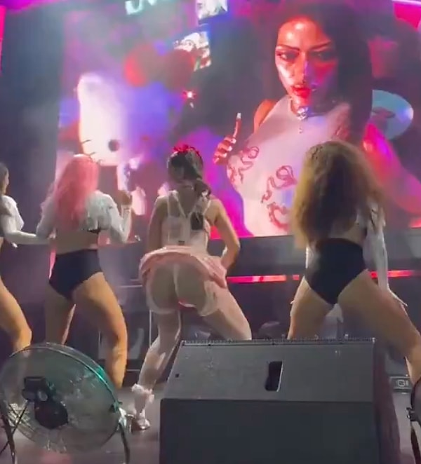 Alizade'nin Kıbrıs sahnesindeki dansı kısa sürede sosyal medyaya damga vurdu.