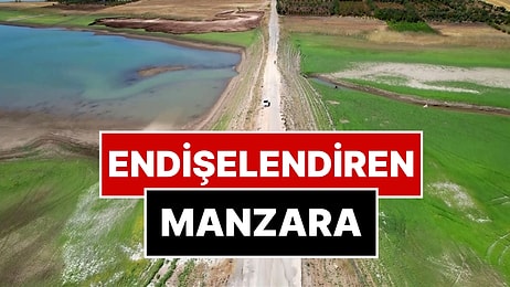Endişelendiren Manzara: Sular Çekildi, Yol Ortaya Çıktı