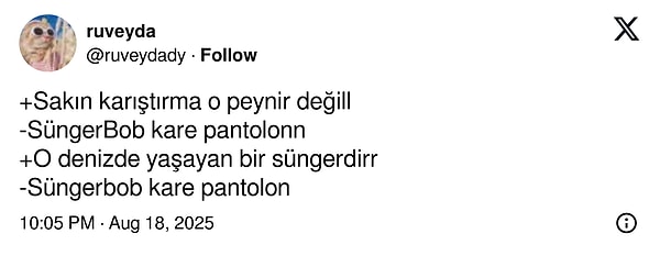Aslında Sünger Bob'un şarkısında da bu sözler yer alıyor.