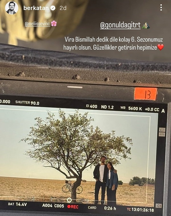 Partneri Melis Sevinç'le beraber Gönül Dağı setinden fotoğraf paylaşan Berk Atan'ın paylaşımı viral oldu.