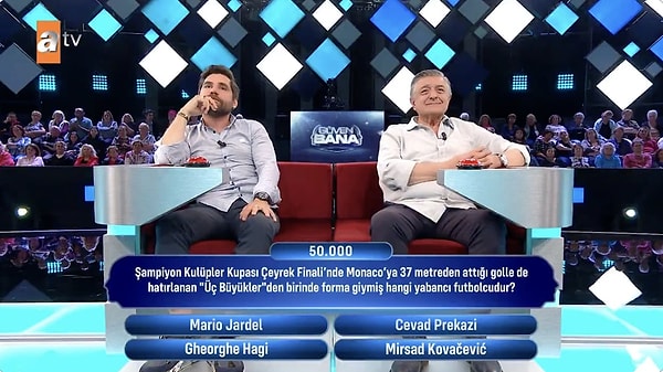Ceyhun Fersoy ve Yılmaz Vural'ın konuk olduğu programda 50 Bin TL değerinde zor bir soru soruldu.