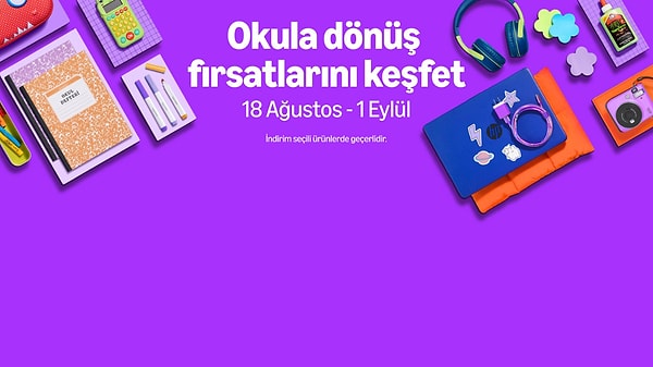 Birbirinden farklı marka ve kategorilerde yer alan Amazon Okula Dönüş Fırsatları 1 Eylül 2025 tarihine kadar sürecek.
