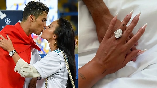 Dünyaca ünlü futbolcu Cristiano Ronaldo, 9 yıldır birlikte olduğu Georgina Rodriguez ile nişanlandı.