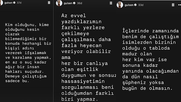 "Mağdur olan her kim var ise sonuna kadar yanında olacağımdan da dün nasıl şüpheniz yoksa bugün de olmasın."