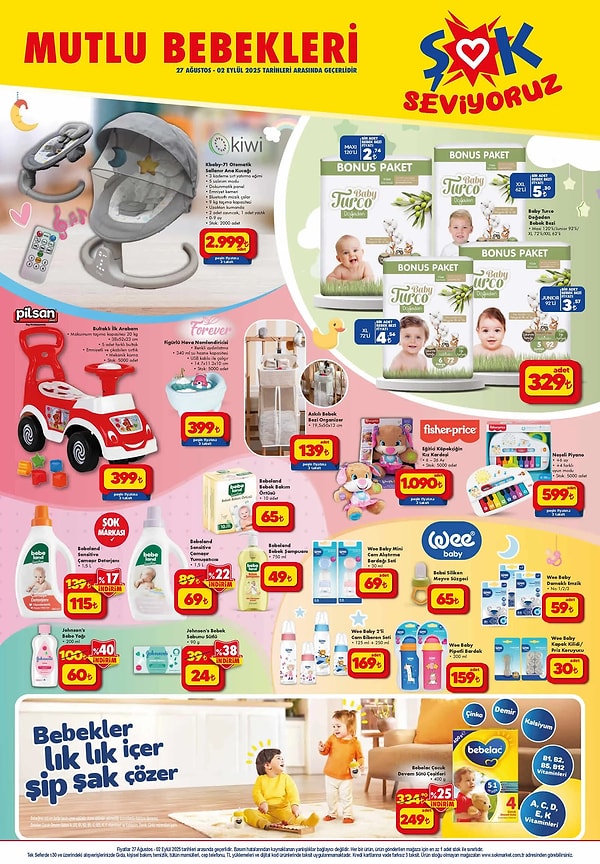 Kiwi Otomatik Sallanır Ana Kucağı 2.999 TL