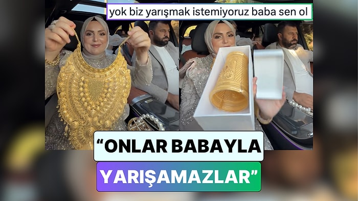Bir Sosyal Medya Fenomeninin Altınlarıyla Çektiği "Babayla Yarışamazlar" Videosu Viral Oldu