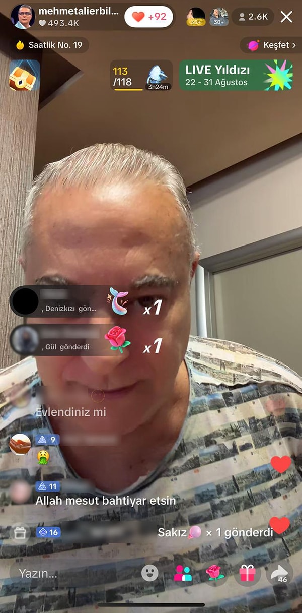 Nikâh olaydı ama nikâh sonrası Erbil başka bir olay yarattı ve düğün sabahı TikTok üzerinden gerçekleştirdiği canlı yayında, katılımcılardan düğün takısı istedi.