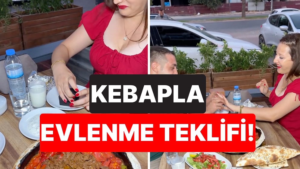 Kebabın İçine Gizlenmiş Bir Yüzükle Evlilik Teklifi Alan Kadın Şaşkınlığını Gizleyemedi