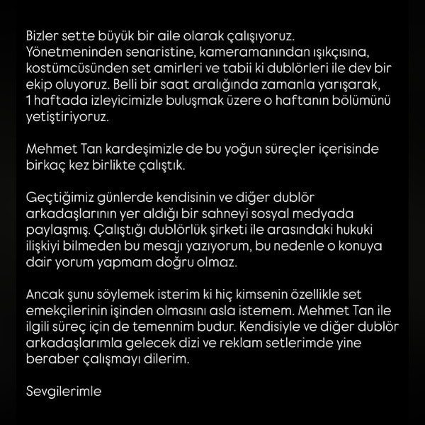 Instagram hikayesinde paylaştığı hikayenin tamamını şöyle bırakalım. Siz ne düşünüyorsunuz? Hadi yorumlarda buluşalım!