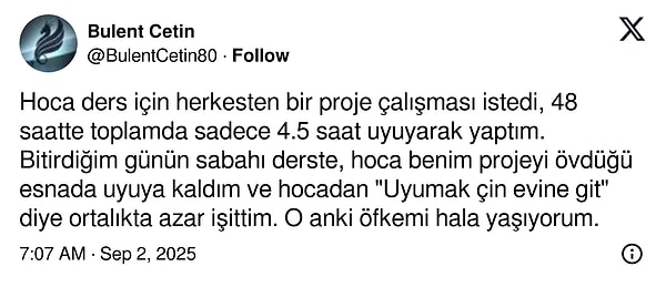 "Uyumak için evine git"👇