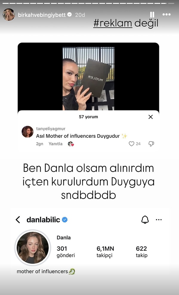 Danla'nın bio'sunda bir şey yazıyor, belki denk gelmişsinizdir: "Mother of Influencers" yani Influencer'ların annesi.