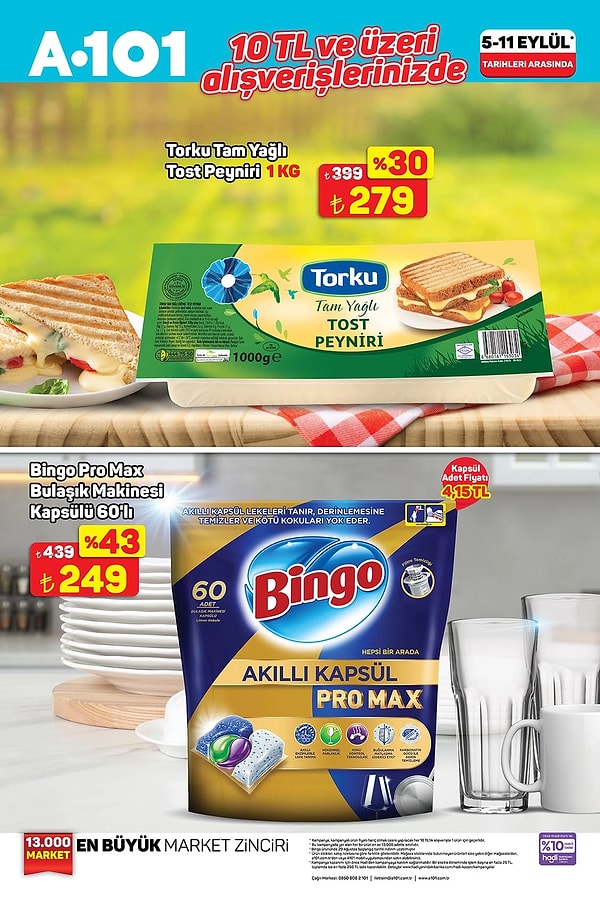 10 TL ve üzeri alışverişinizde