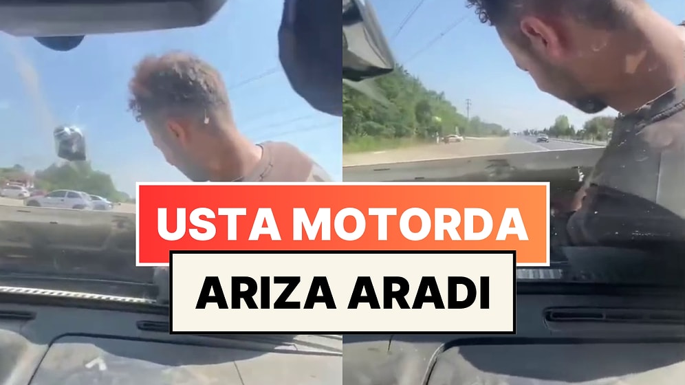Arızayı Bulması İçin Ustayı Motora Bindirdi, Kaputu Açık Yolculuk Ederek Ağızları Açık Bıraktı