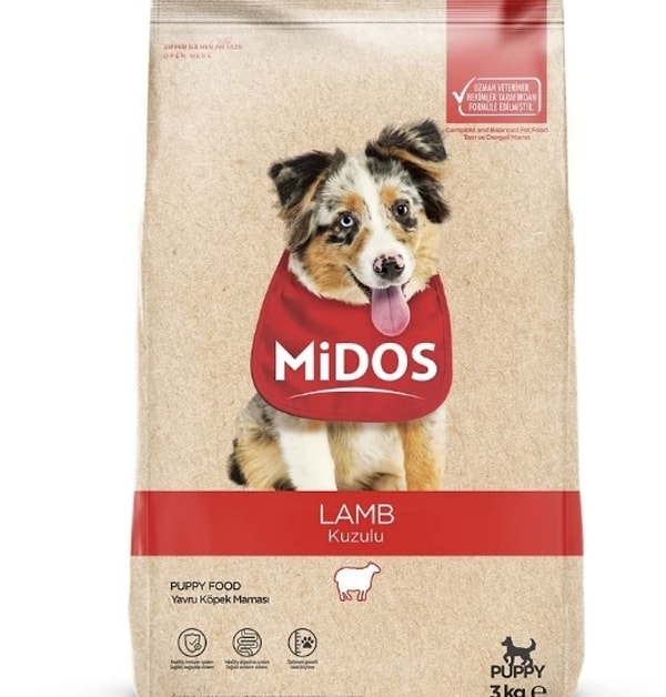 Midos Kuzu Etli ve Pirinçli Yavru Köpek Maması