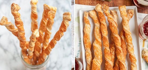 1. Peynirli Milföy Çubukları