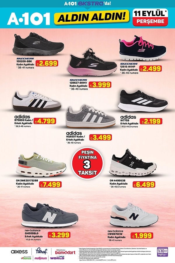 Adidas New Balance ve Skechers Ayakkabılar