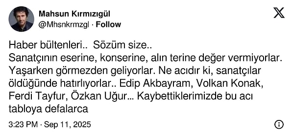 Mahsun Kırmızıgül'ün o sözlerinin tamamını şöyle bırakalım...