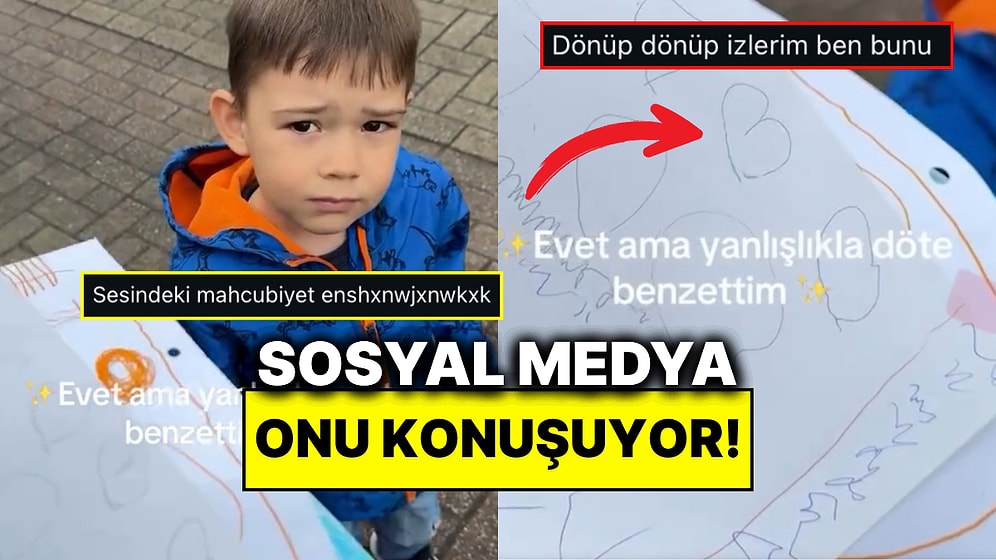 Annesine Kalp Çizmek İsterken Yanlışlıkla Benzettiği Şeyi Mahcupça Söyleyen Minik Milyonlarca İzlenme Aldı!