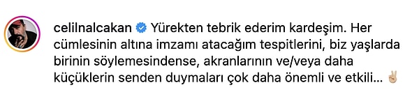 Derin’in bu sözleri, takipçilerinden alışılmadık şekilde destek gördü.