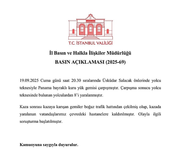 Valilikten yapılan açıklamada 8 yaralı olduğu söylendi.