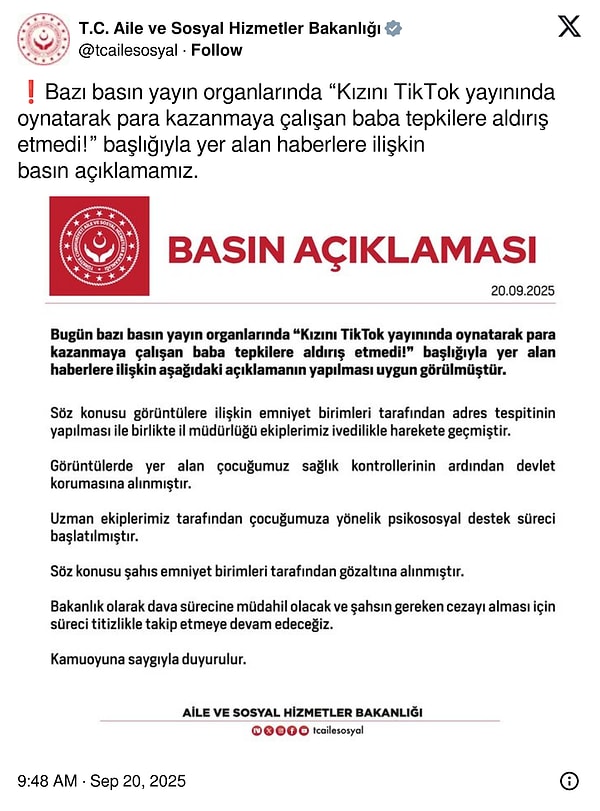 Baba gözaltında! Kız çocuğu devlet korumasına alındı.
