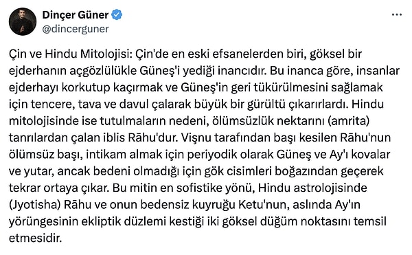 Çin ve Hindu mitolojisinde tutulmalar👇