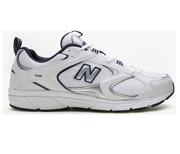 New Balance 408 Unisex Beyaz Spor Ayakkabı, hem şık hem de rahat bir günlük kullanım deneyimi sunuyor.